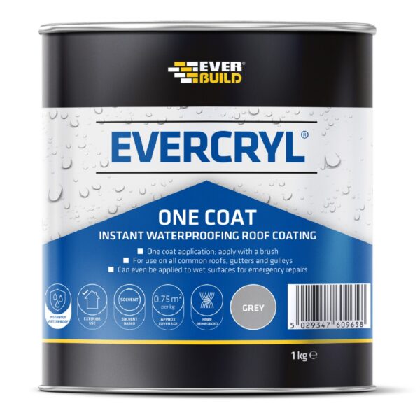Everbuild Evercryl One Coat Grey 1.0Kg