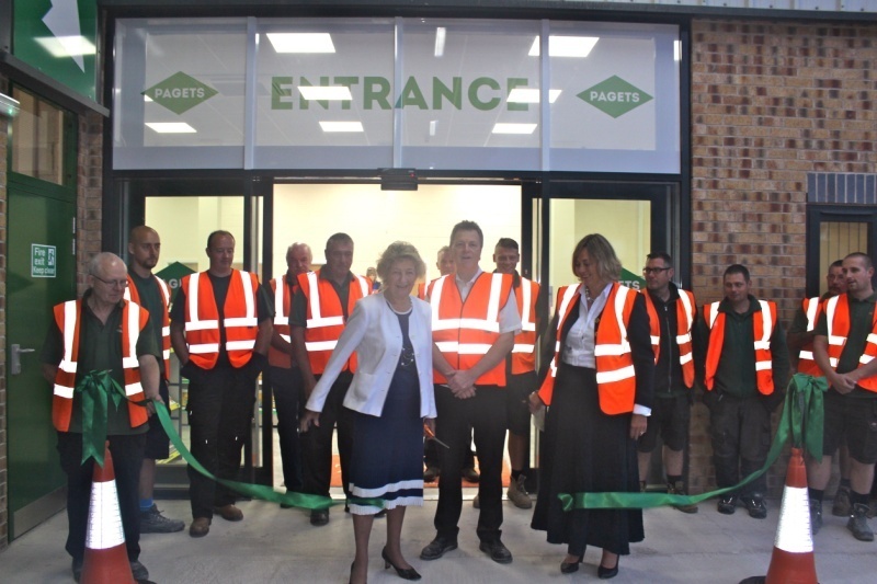 Jennifer Barlow cutting the ribbon on the launch of the new Pagets location on Broadfield Road