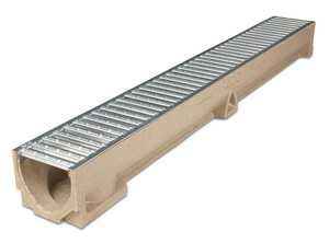 Aco Raindrain Drainage Channel With Galv Steel Grate 1000Mm