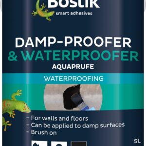 Bostik Aquaprufe Damp Proofer & Waterproofer (Dpm) Black 5 Litre