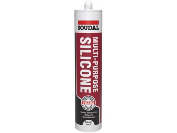 Soudal Multi Purpose Silicone Grey Low Modulus With S1 Fungicide 270Ml