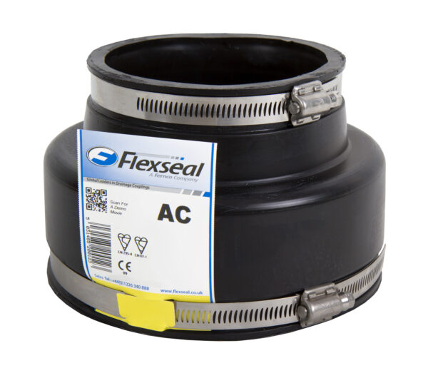 Flexible Adaptor Coupling 121-136mm To 100-115mm 4" Clay To 4" Plastic