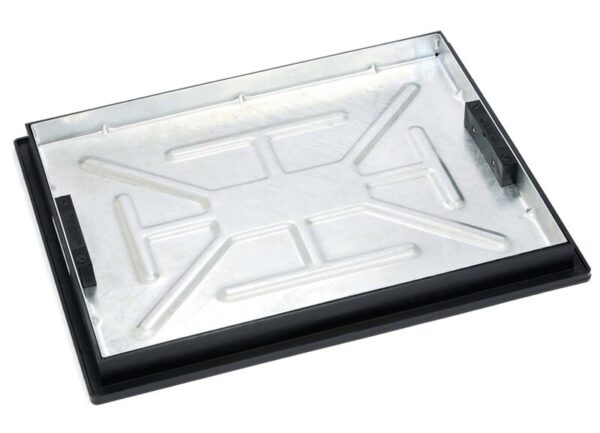 Recessed Slim Tray Sealed 600X450mm 10 Tonne Galvanised Lid Polypropylene Frame