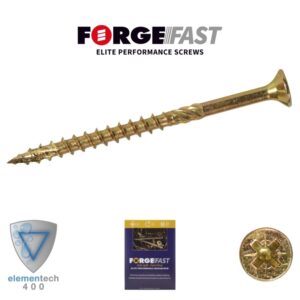 Forgefast Elite Pozi Woodscrew 4.5X80 Box 100