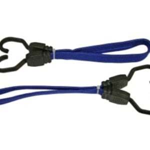 Faithfull Flat Bungee Cords (2) 18" Blue