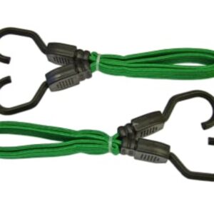 Faithfull Flat Bungee Cords (2) 24" Green