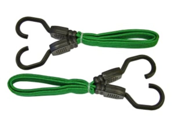 Faithfull Flat Bungee Cords (2) 24" Green