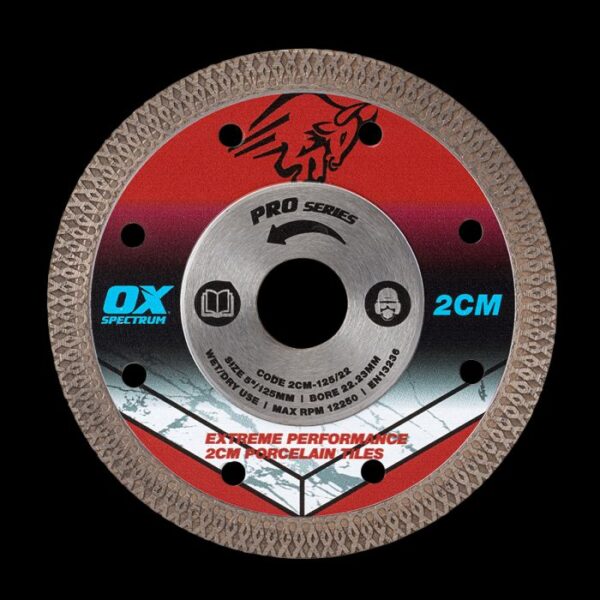 Ox Pro 2Cm Porcelain Cutting Blade 125/22.23mm