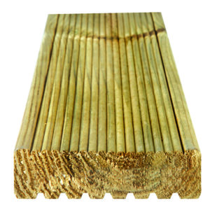 Treated Decking 38 X 125mm 3.6M Length Finished Size Is 33X120mm