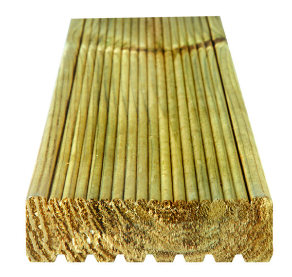 Treated Decking 38 X 125mm 3.6M Length Finished Size Is 33X120mm
