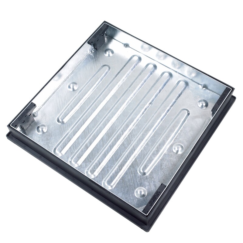 Block Paving Cover 600X600mm 5 Tonne Galvanised Lid Polypropylene Frame