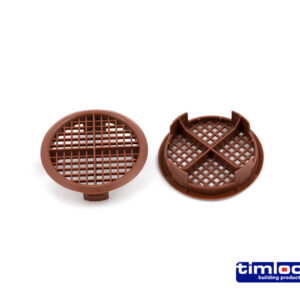Push-In Round Soffit Vent 70Mm Diameter Brown