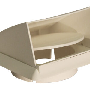 Stadium 100Mm Cowled Terminal Vent-White