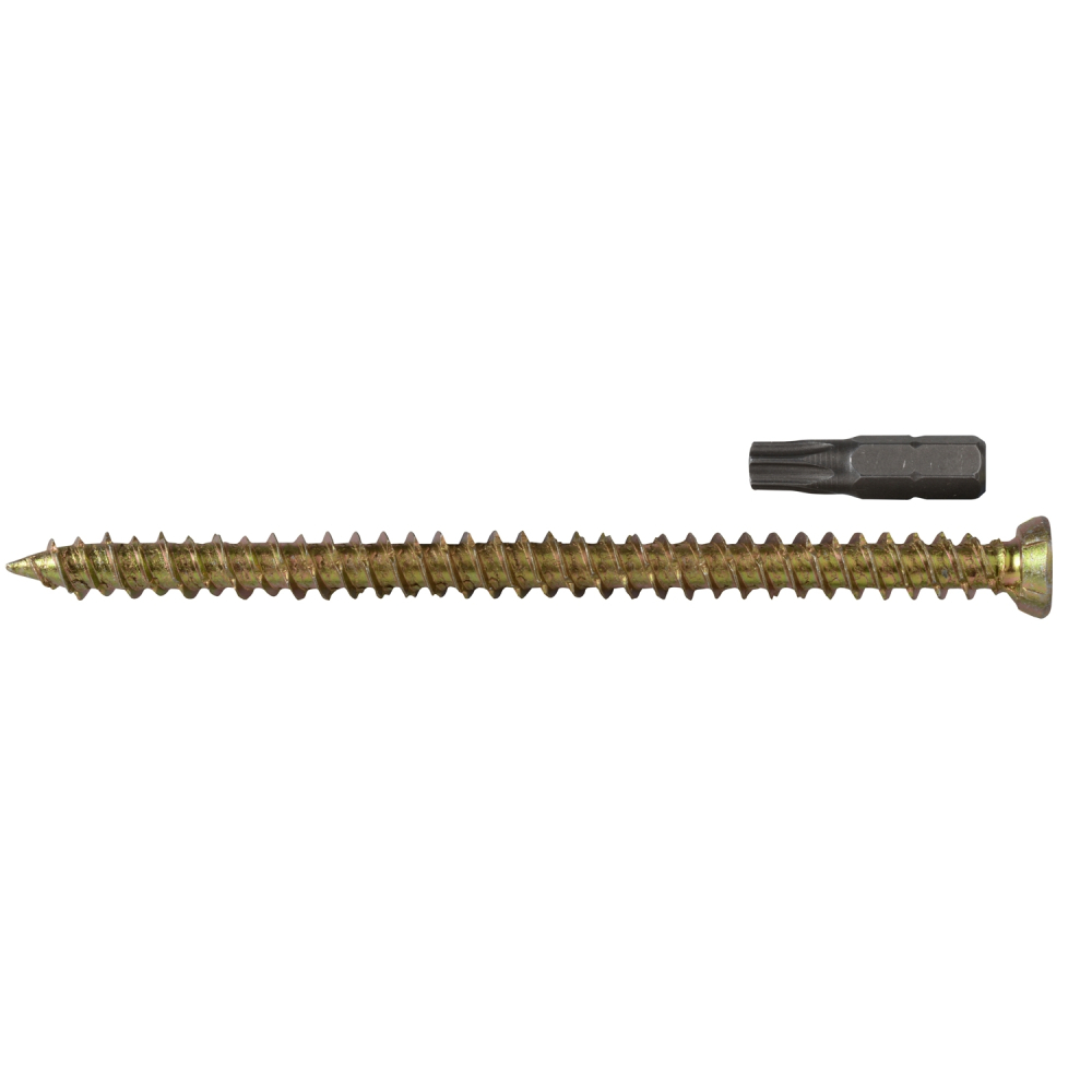 Concrete Frame Screw + Caps 7.5 X 102mm Box 100