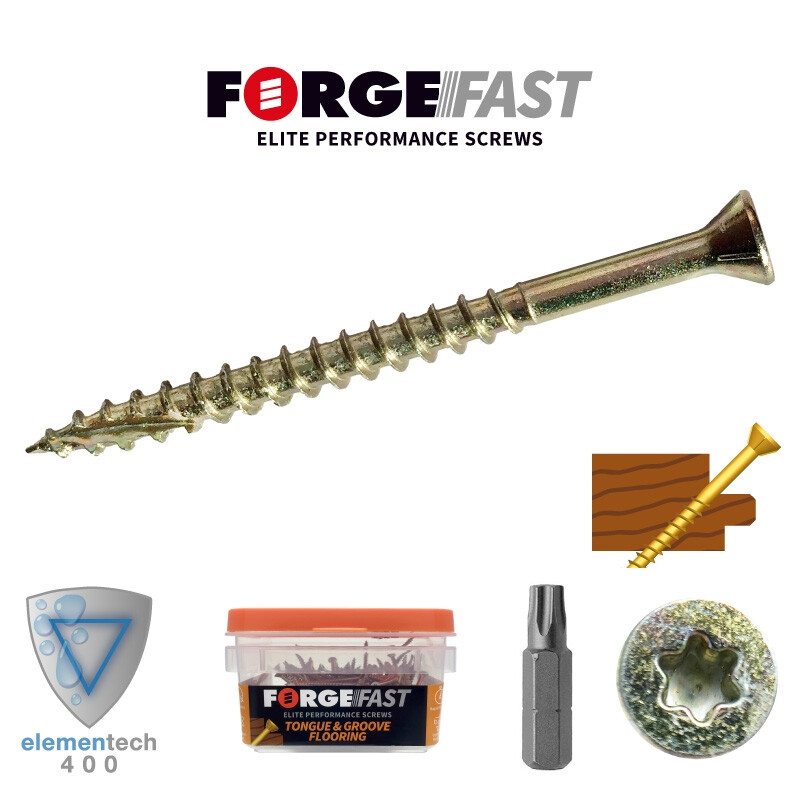 Forgefast T&G Flooring Screw 3.5X45 Tub 200 Elite