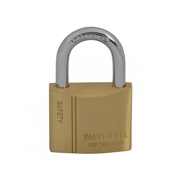 Faithfull Brass Padlock (3 Keys) 40mm
