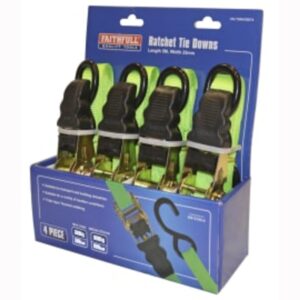 Faithfull 4 Piece Ratchet Tie-Down 5mx25mm 4Pce