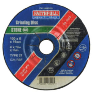 Fai Grinding Disc 100 X 6 X 16mm Stone