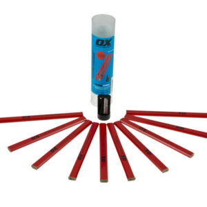 Ox Trade Medium Red Carpenters Pencils 10 Pk