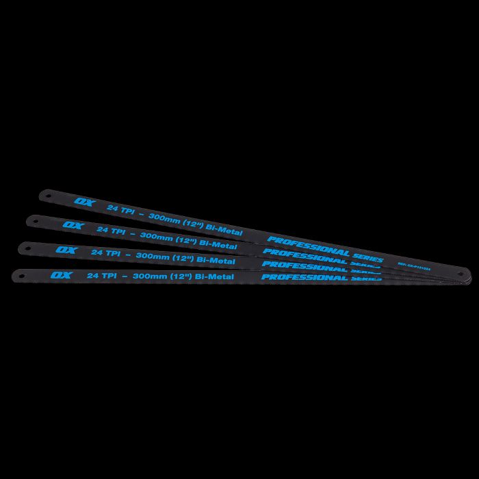 Ox Pro 12" Hacksaw Blades 24 Tpi Pack 4