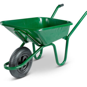 Wheelbarrow Galvanised With Pneumatic Tyre 90L The Builders Construction Barrow