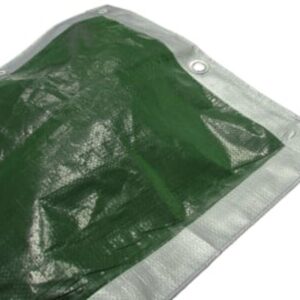 Faithfull Tarpaulin 3.6M X 2.7M Silver/Green 12X9'