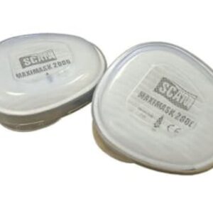 Scan Twin Half Mask Replacement Cartridge Pk/2 P2 Filters For Respirator