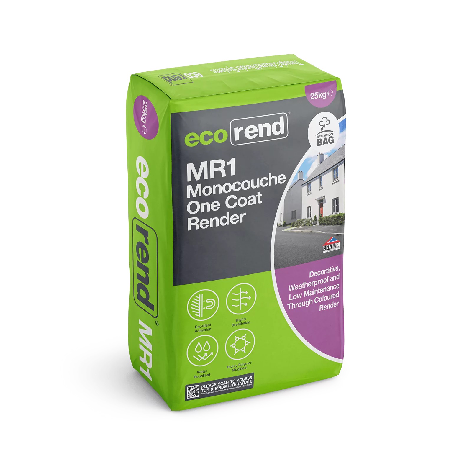 Ecorend Mr1 - Monocouche Render 25Kg - Marble White