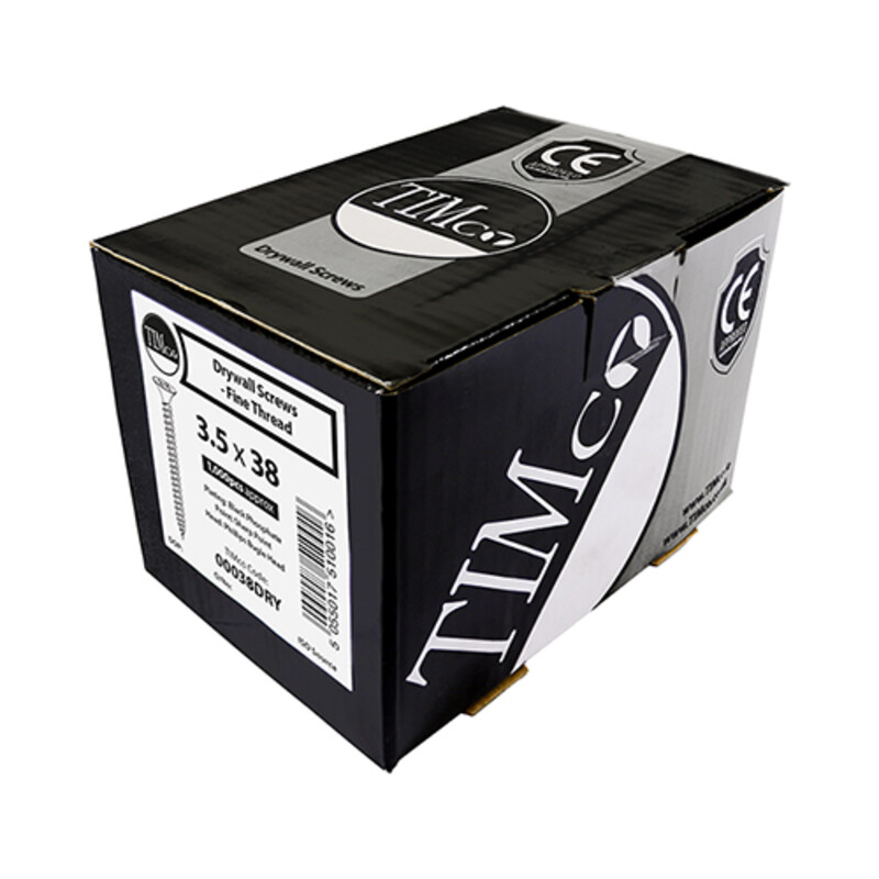 Timco Drywall Fine Thread Bugle Head Black Screws - 3.5 X 32