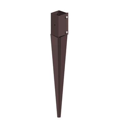 Post Support Spike 4"X4"X30" 100X100X750mm 4" Swift Clamp Brown